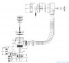 Besco Modern 150x70cm wanna prostokątna + obudowa CZARNY mat + syfon CZARNY #WAM-150-MO/#OAP-150UNIC/19977